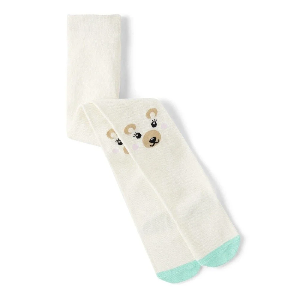 NWT Gymboree Sz 10/12 XL Polar Bear Knees Tights Cream Winter Nordic Adventure